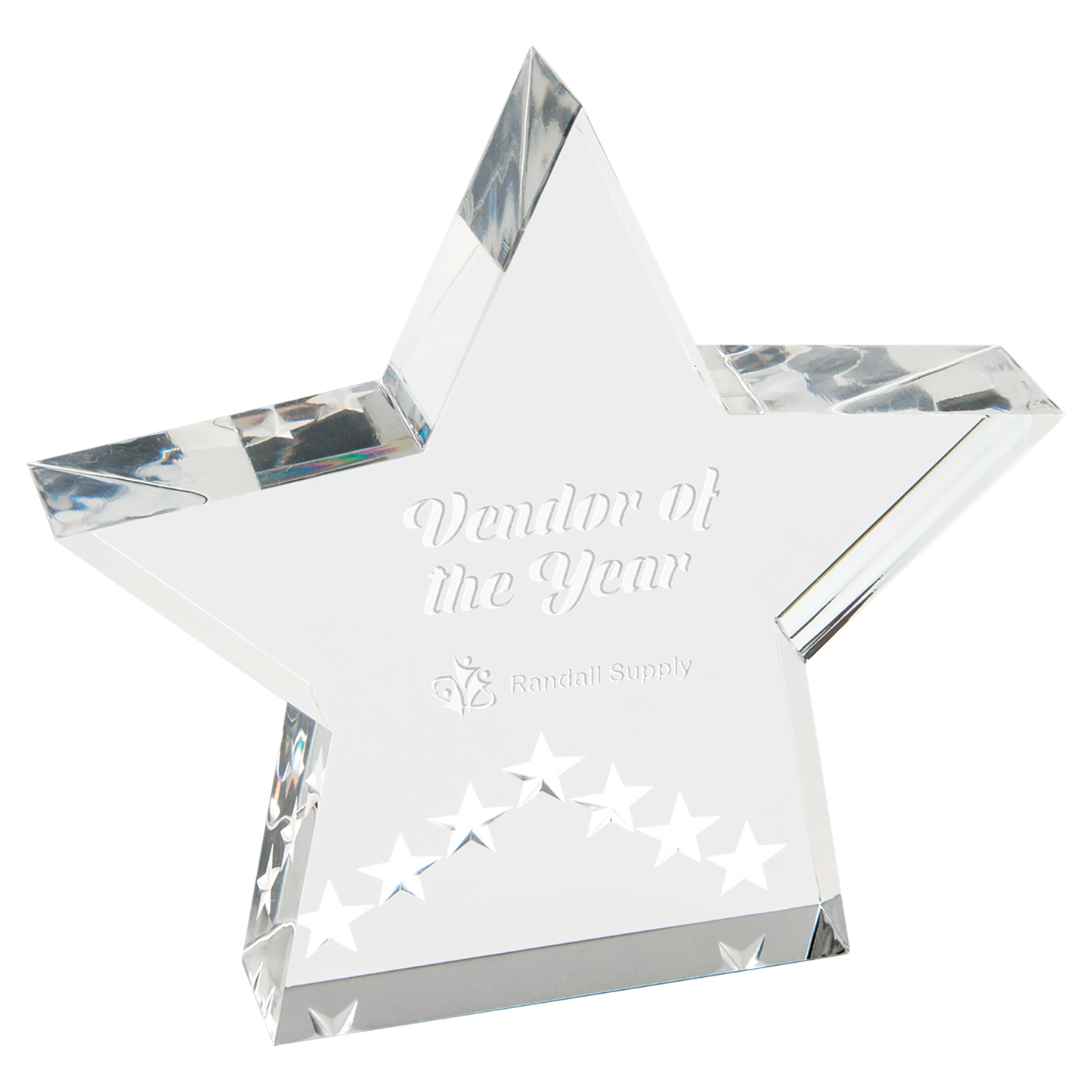 5" Silver Star Performer Acrylic Corporate Award - Acrylic Award