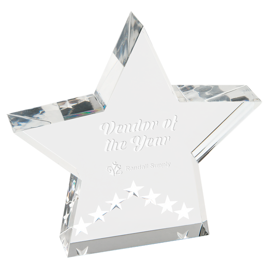 5" Silver Star Performer Acrylic Corporate Award - Acrylic Award