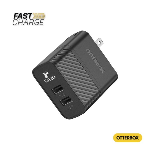 WGG! Otter Box® USB-A Dual Port Wall Charger - Black