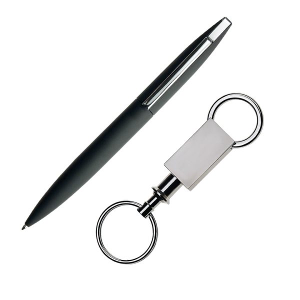 London Pen/Keyring Gift Set - Black - Image 2