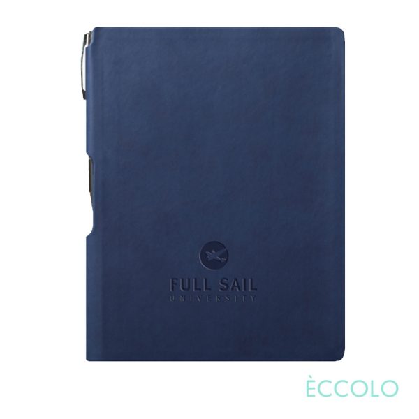 WGG! Eccolo® Groove Journal/Clicker Pen - (M) Navy Blue