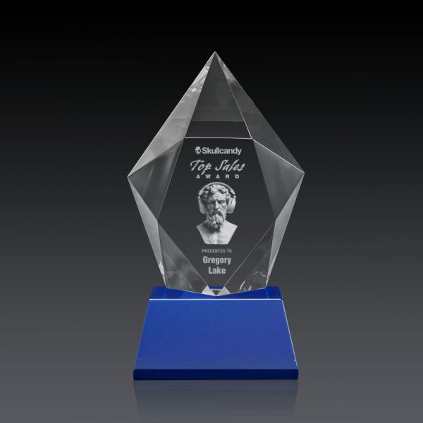 Devron Award on Base (3D) - Optical/Blue 7¾"