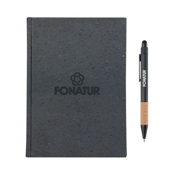 Tree Free Journal/Manuel Recycled Pen Gift Set - Black