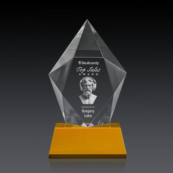 Devron Award on Base (3D) - Optical/Amber 8¾"