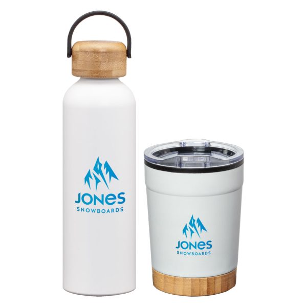 Bambus Bottle & Tumbler Gift Set - White