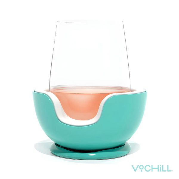 VoChill™ Stemless Wine Chiller - Cyan - Image 2