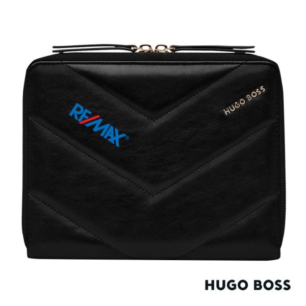 Hugo Boss® Triga A5 Conference Folder - Black