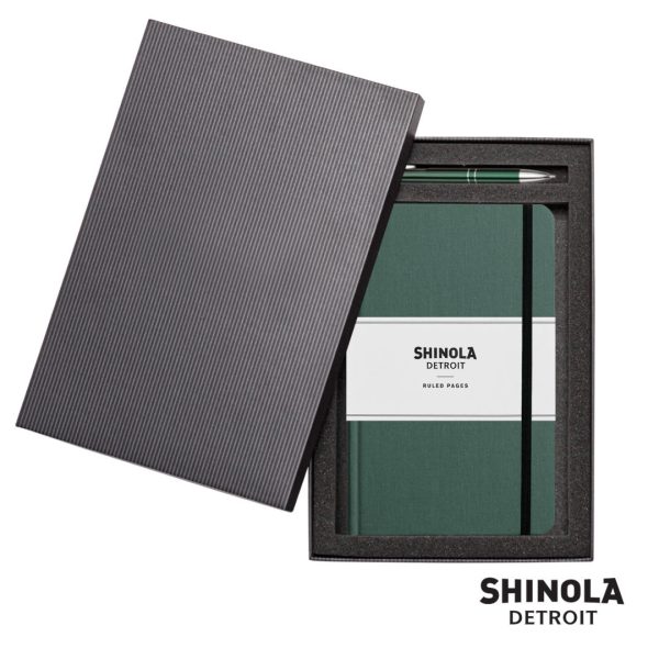 Shinola® HardCover Journal/Clicker Pen – (M) Fern - Image 2