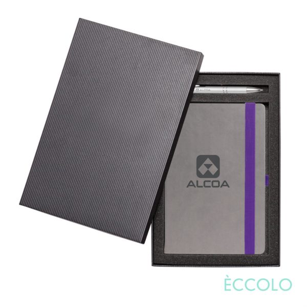 WGG! Eccolo® Salsa Journal/Clicker Pen Gift Set - (M) Purple