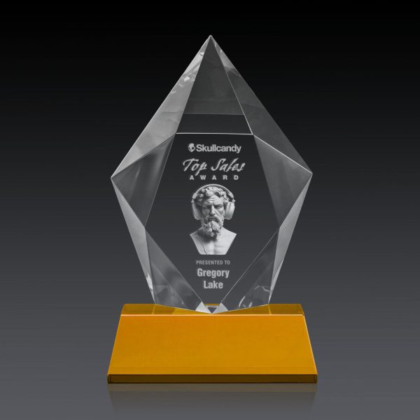 Devron Award on Base (3D) - Optical/Amber 9¾"