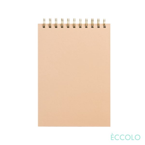 Eccolo® Disco Steno Pad w/Top Wire - 6"x8" Peach - Image 2