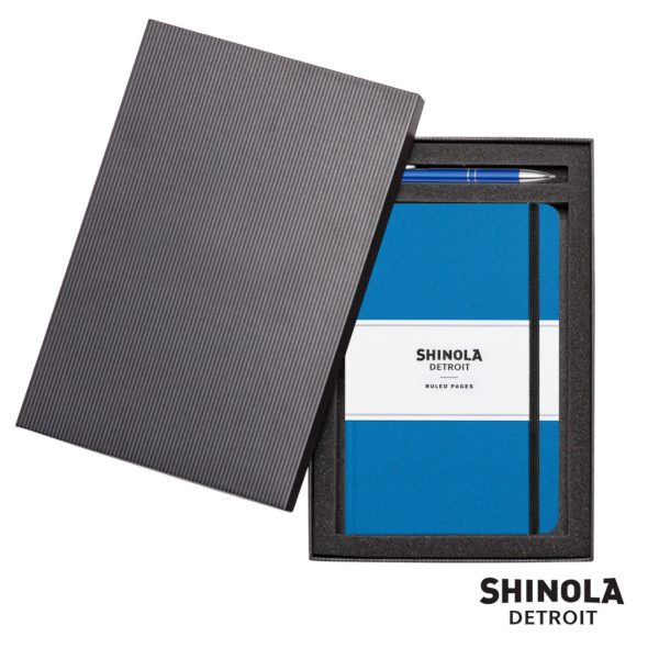 Shinola® HardCover Journal/Clicker Pen - (M) Cobalt Blue - Image 2