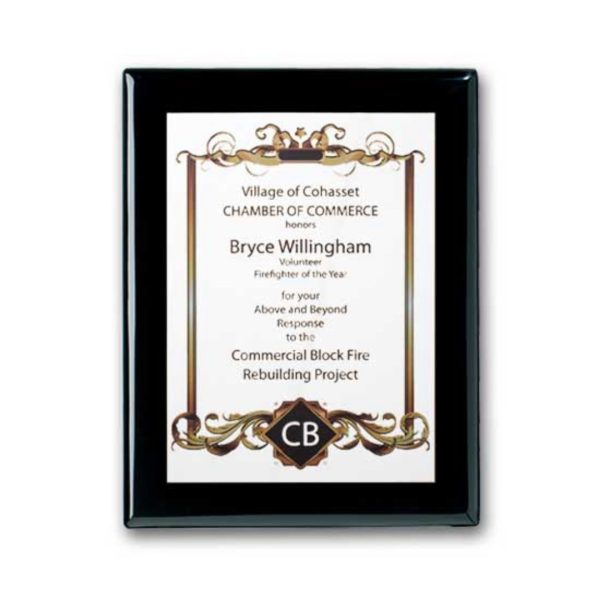 SpectraPrint Plaque - Ebony/White 8"x10"