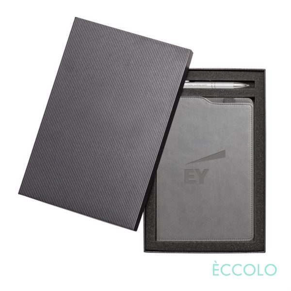 WGG! Eccolo® Soca Journal/Clicker Pen Gift Set - (M) Gray