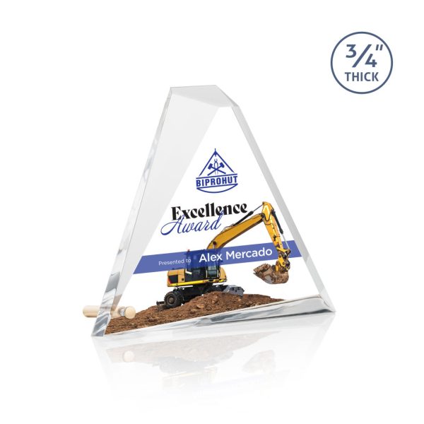 VividPrint™ Award - Mosaic Triangle/Gold 7" Wide