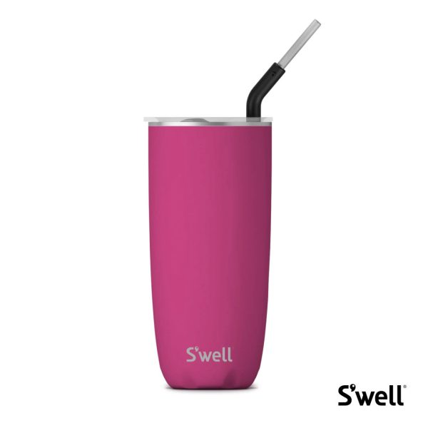 S'well® Tumbler w/ Straw - 24oz Azalea Pink - Image 2