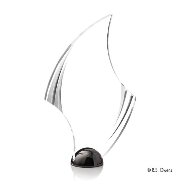 VividPrint™ Award - Flourish Hemisphere/Black Nickel 9½" - Image 2