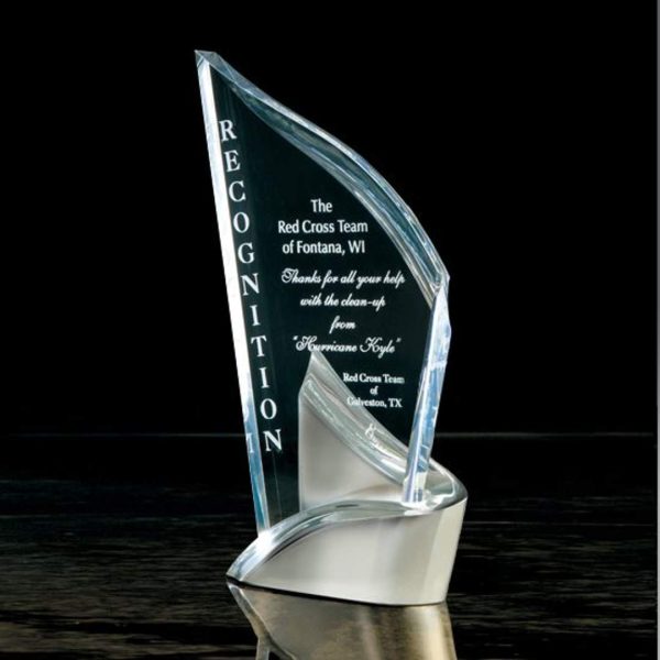 Pirouette Award - Acrylic/Satin Nickel 12"