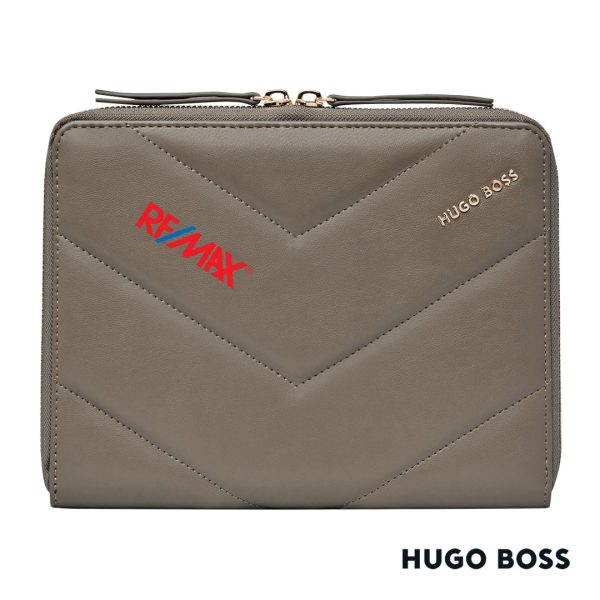 Hugo Boss® Triga A5 Conference Folder - Taupe