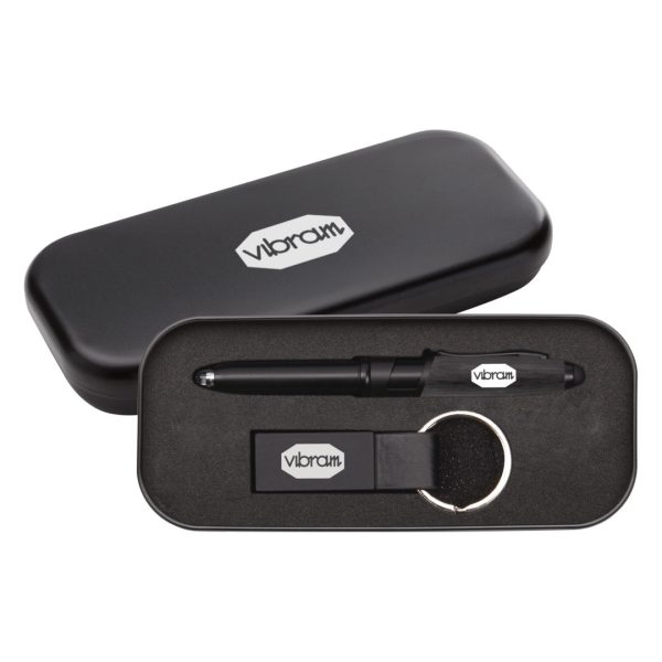 Nano Pen/Stylus/Keyring Gift Set - Black - Image 3