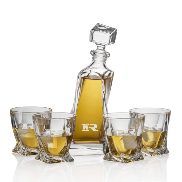 Bonham Decanter & 4 On-the-Rocks