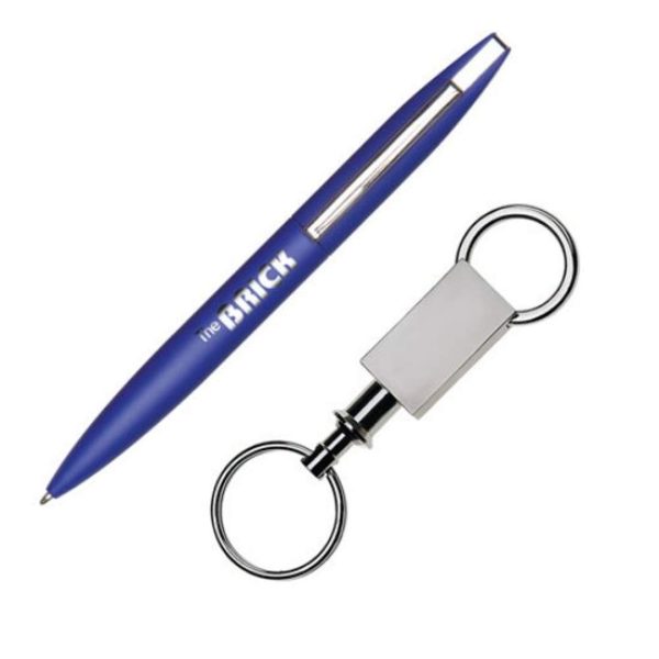 London Pen/Keyring Gift Set - Blue