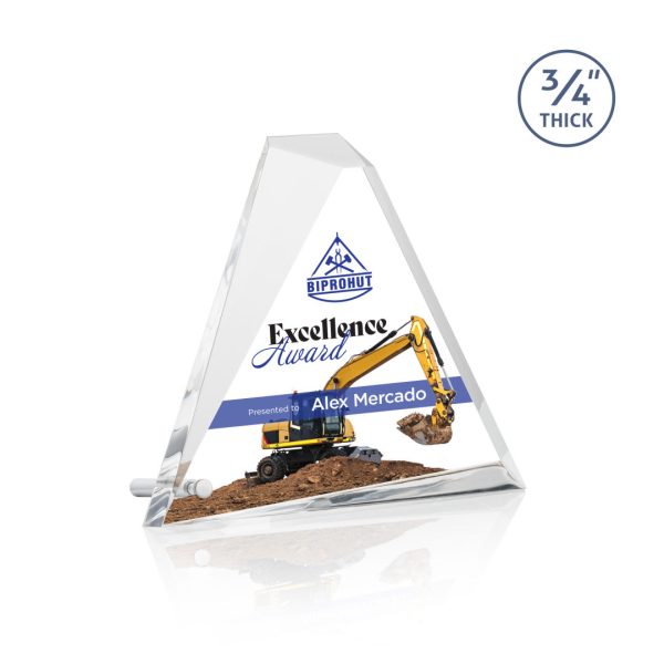 VividPrint™ Award - Mosaic Triangle/Silver 7" Wide