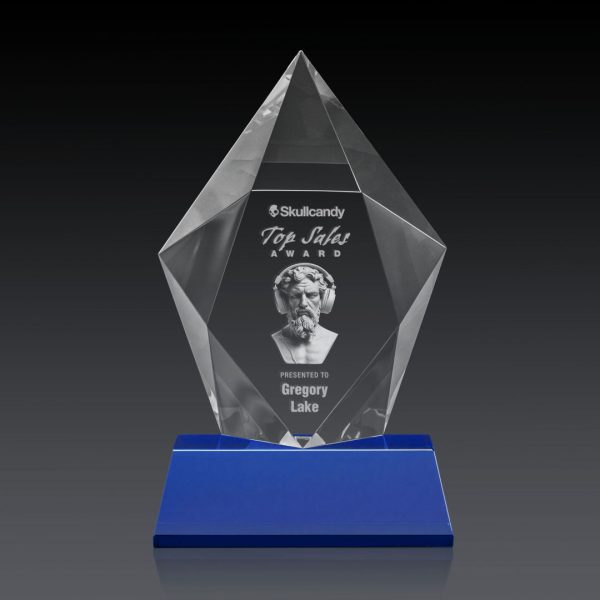 Devron Award on Base (3D) - Optical/Blue 9¾"