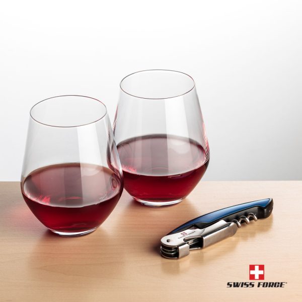 Swiss Force® Opener & 2 Reina Wine - Blue - Image 2