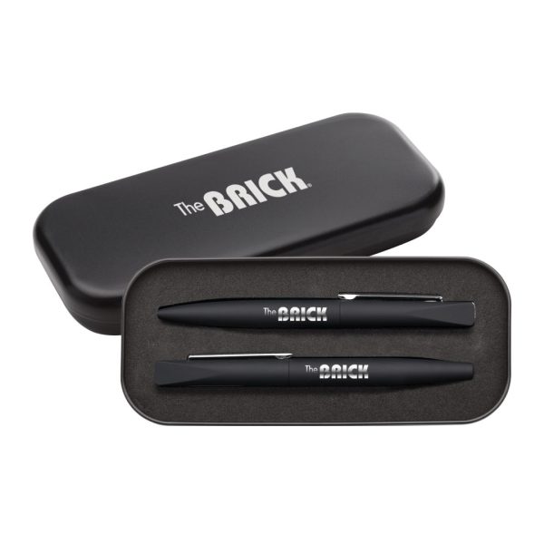 London Ballpoint/Rollerball Set - Black