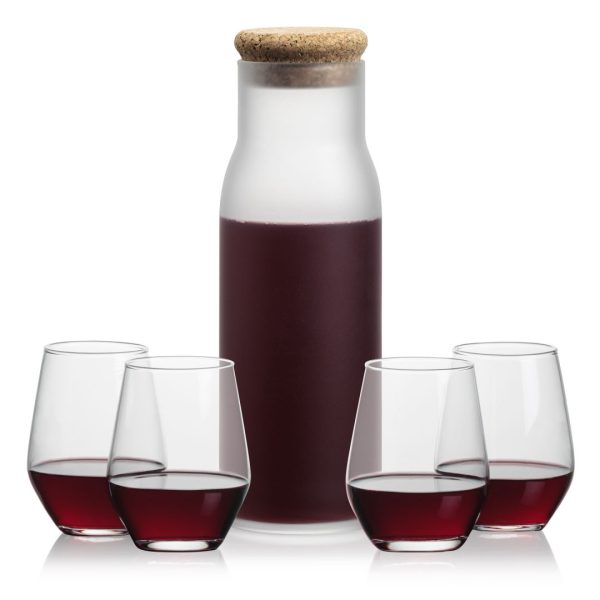 WGG! Yarmouth Carafe & 4 Mandelay Stemless Wine - Image 2