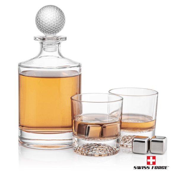 Fairway 3pc Decanter Set & S/S Ice Cubes - Image 2