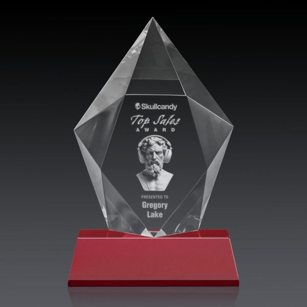 Devron Award on Base (3D) - Optical/Red 10¾"