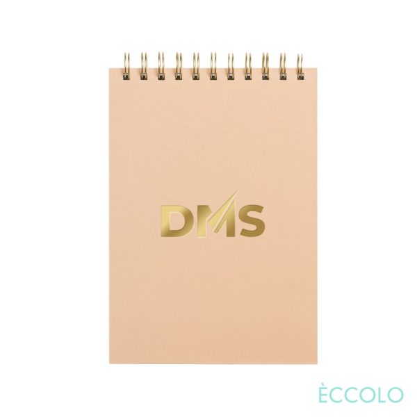 Eccolo® Disco Steno Pad w/Top Wire - 6"x8" Peach