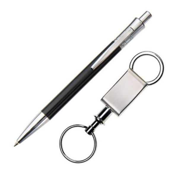 Jerico Pen/Keyring Gift Set - Black - Image 2