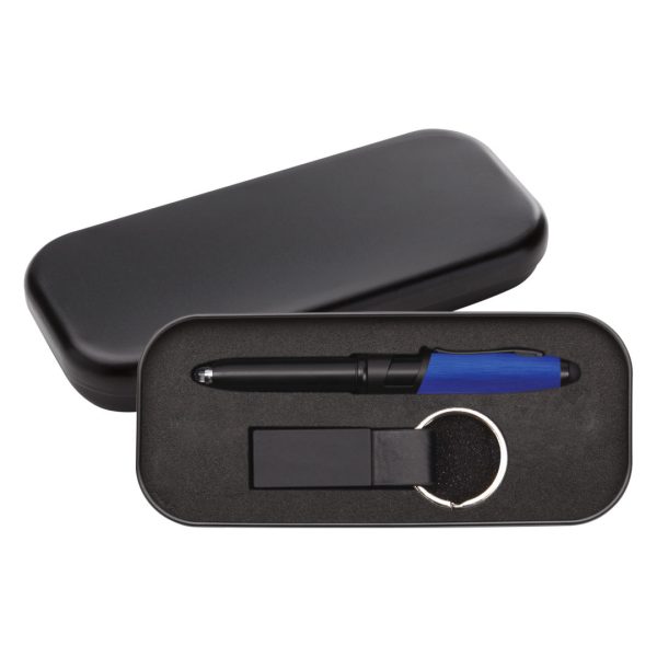 Nano Pen/Stylus/Keyring Gift Set - Blue - Image 2