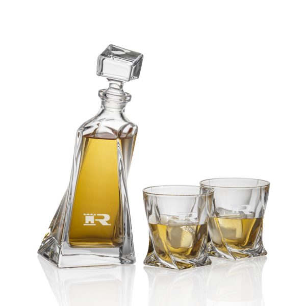 Bonham Decanter & 2 On-the-Rocks