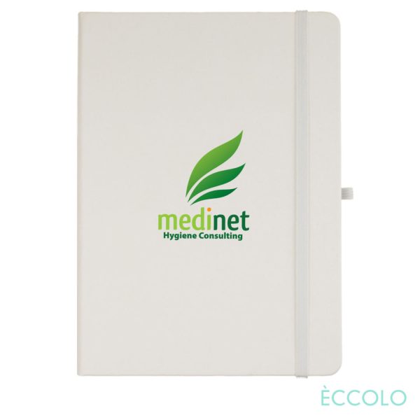 Eccolo® Cool Journal - (L) 7"x9¾" White