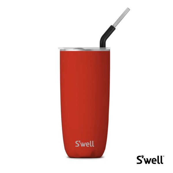 S'well® Tumbler w/ Straw - 24oz Poppy Red - Image 2