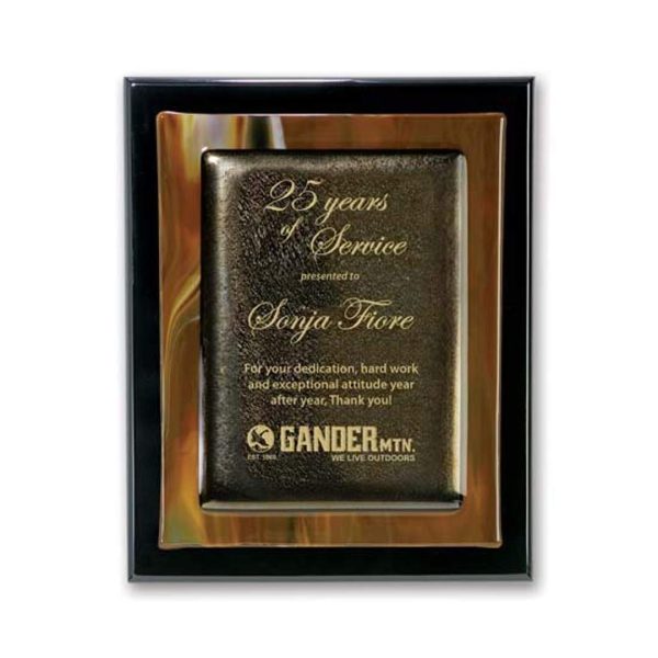 Metallic Fusion Plaque - Brown/Ebony 8"x10"