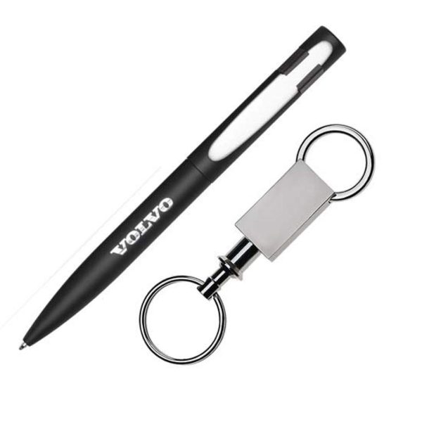 Harmony Pen/Keyring Gift Set - Black/Silver - Image 2