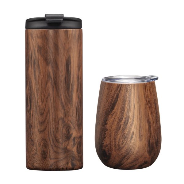 Zermatt 2pc Gift Set - Wood Grain - Image 2