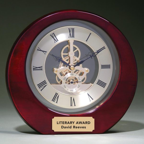 Michaelangelo Clock - Rosewood 8" Diam