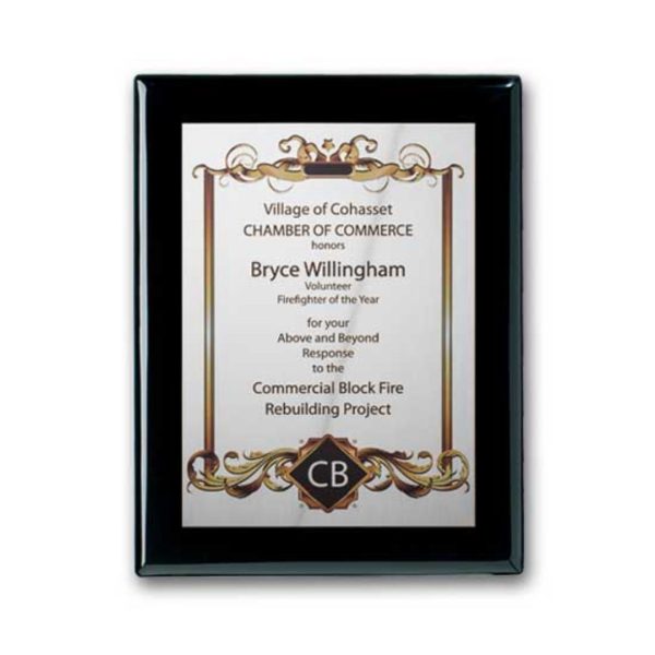 SpectraPrint Plaque - Ebony/Alum 8"x10"