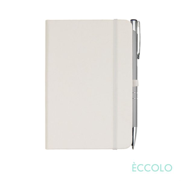 Eccolo® Cool Journal/Clicker Pen - (S) White - Image 2