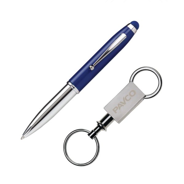 Townsend Stylus/Pen/Keyring Gift Set - Blue