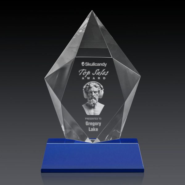 Devron Award on Base (3D) - Optical/Blue 10¾"