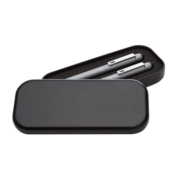 Metal Pen Box - Double Pen - Black - Image 2