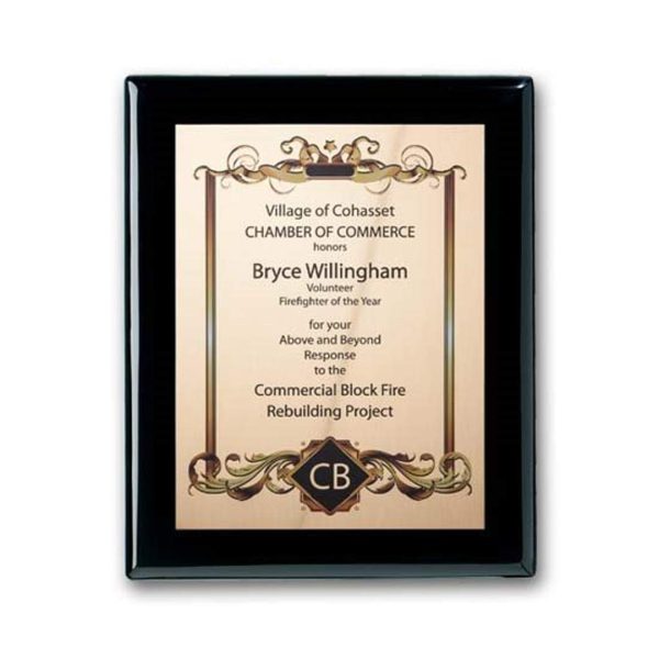 SpectraPrint Plaque - Ebony/Brass 9"x12"