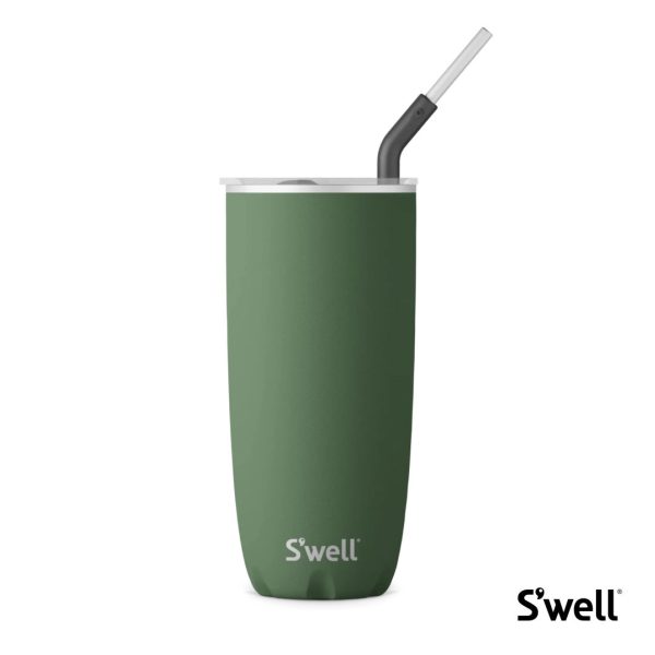 S'well® Tumbler w/ Straw - 24oz Green Jasper - Image 2